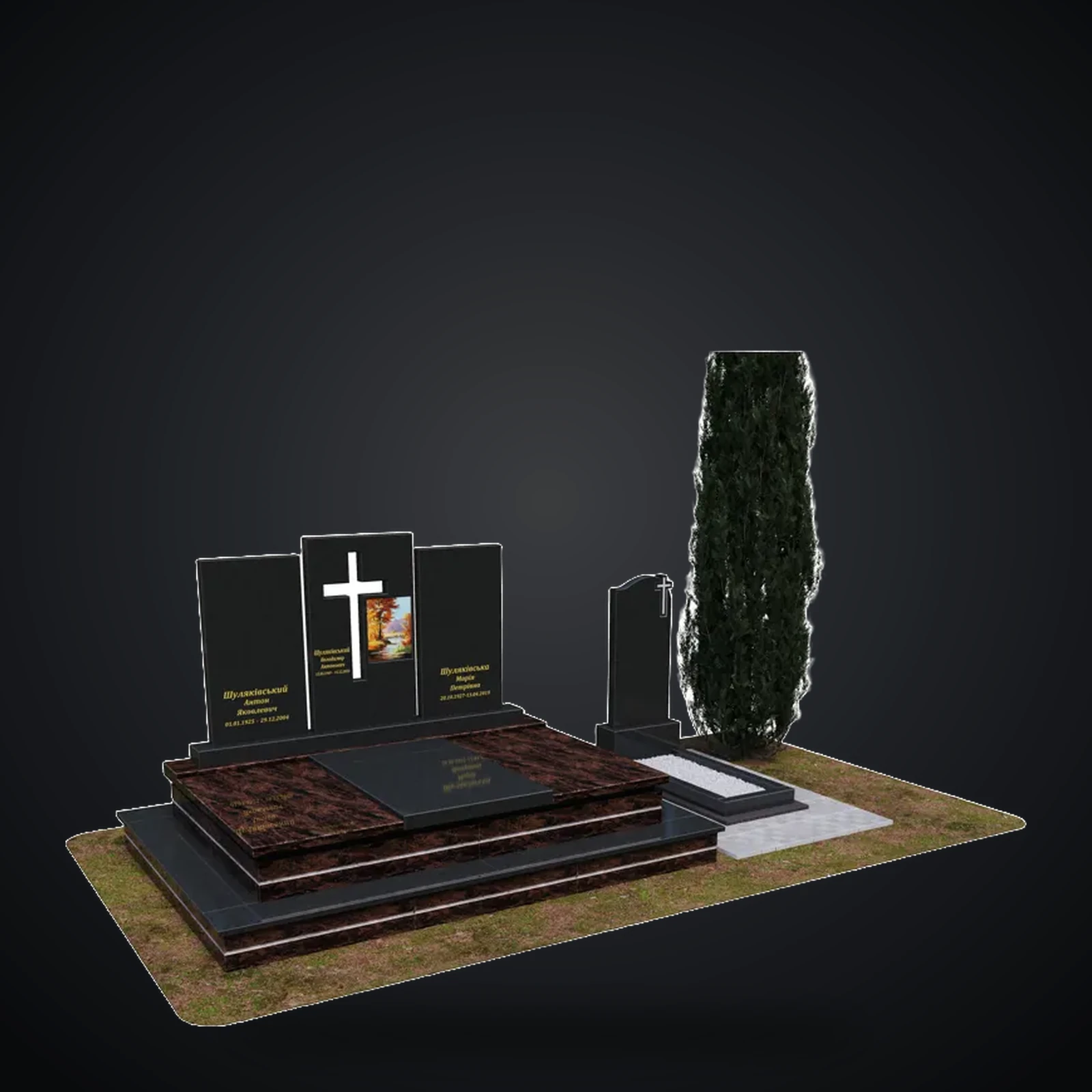 Памʼятник подвійний PP226